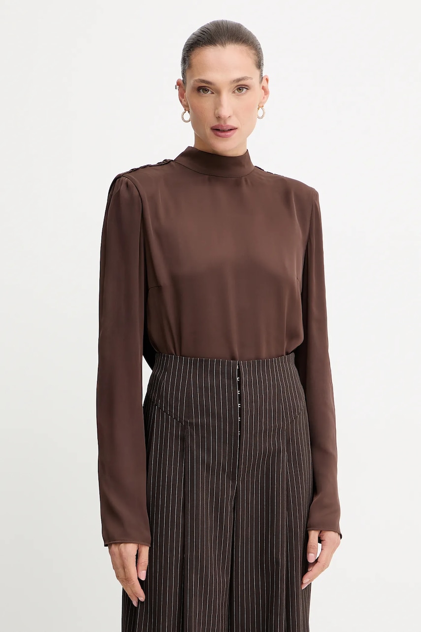 Halenka Rotate dámská, hnědá barva, hladká, 1146432910