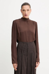 Halenka Rotate dámská, hnědá barva, hladká, 1146432910