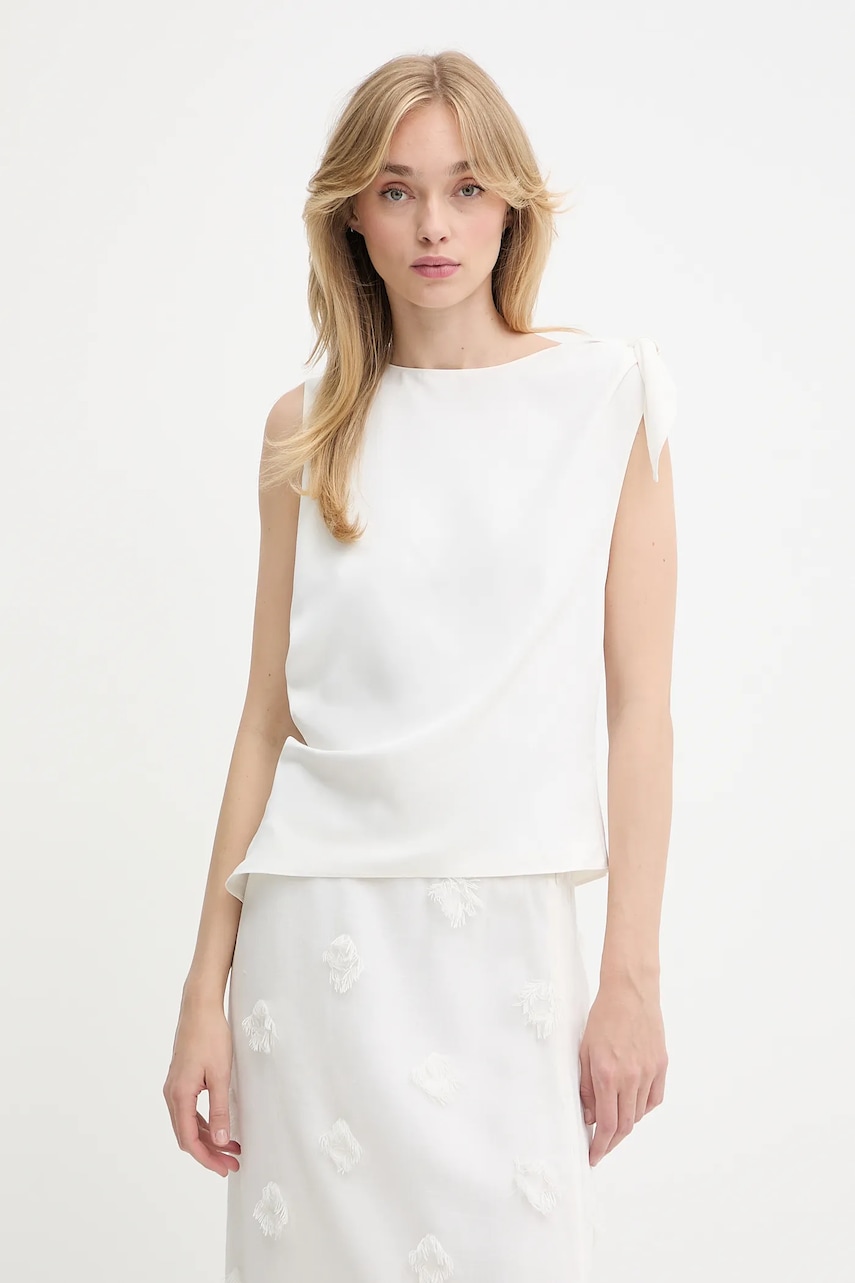 Halenka Samsoe Samsoe SAALBERO dámská, béžová barva, hladká, F25200101