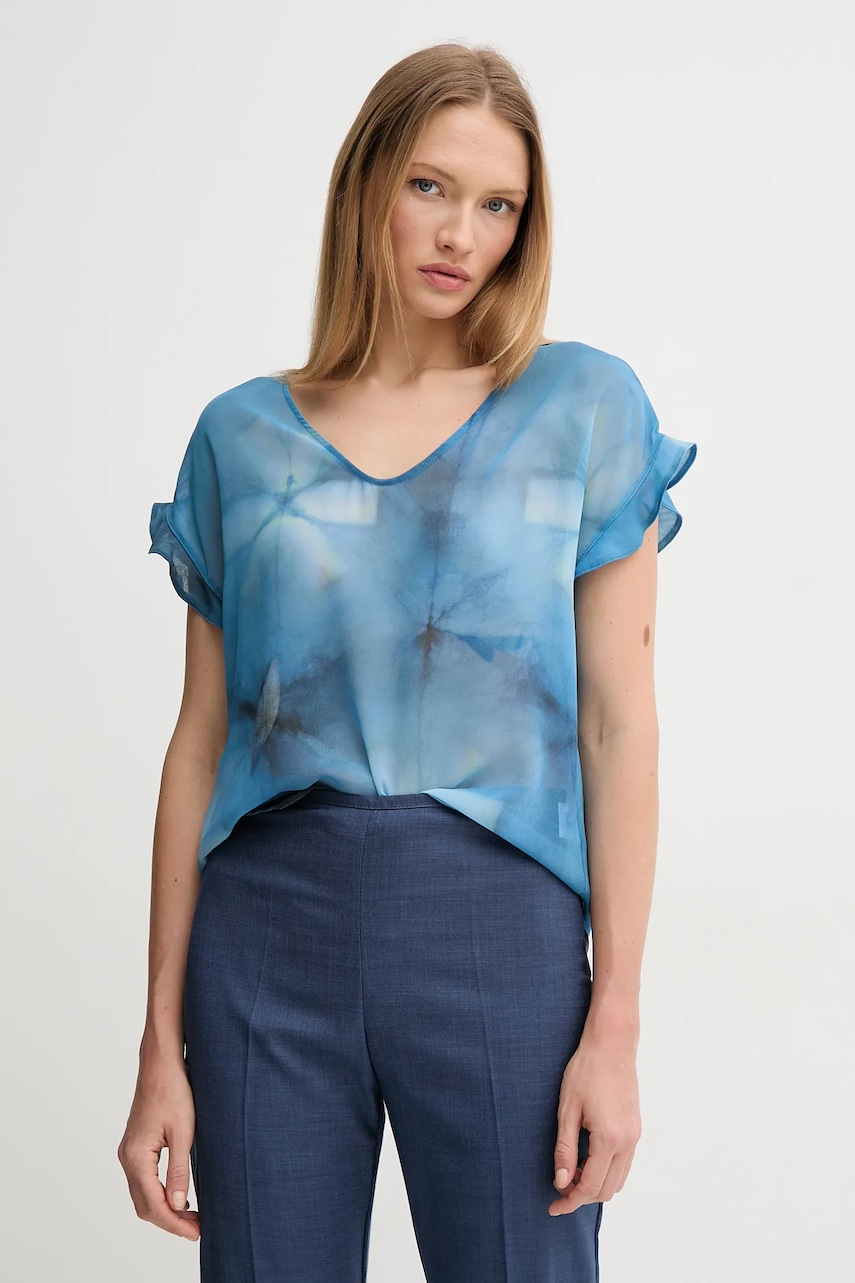 Halenka Sandro Ferrone dámská, modrá barva, vzorovaná, S32XBEMEFISTO