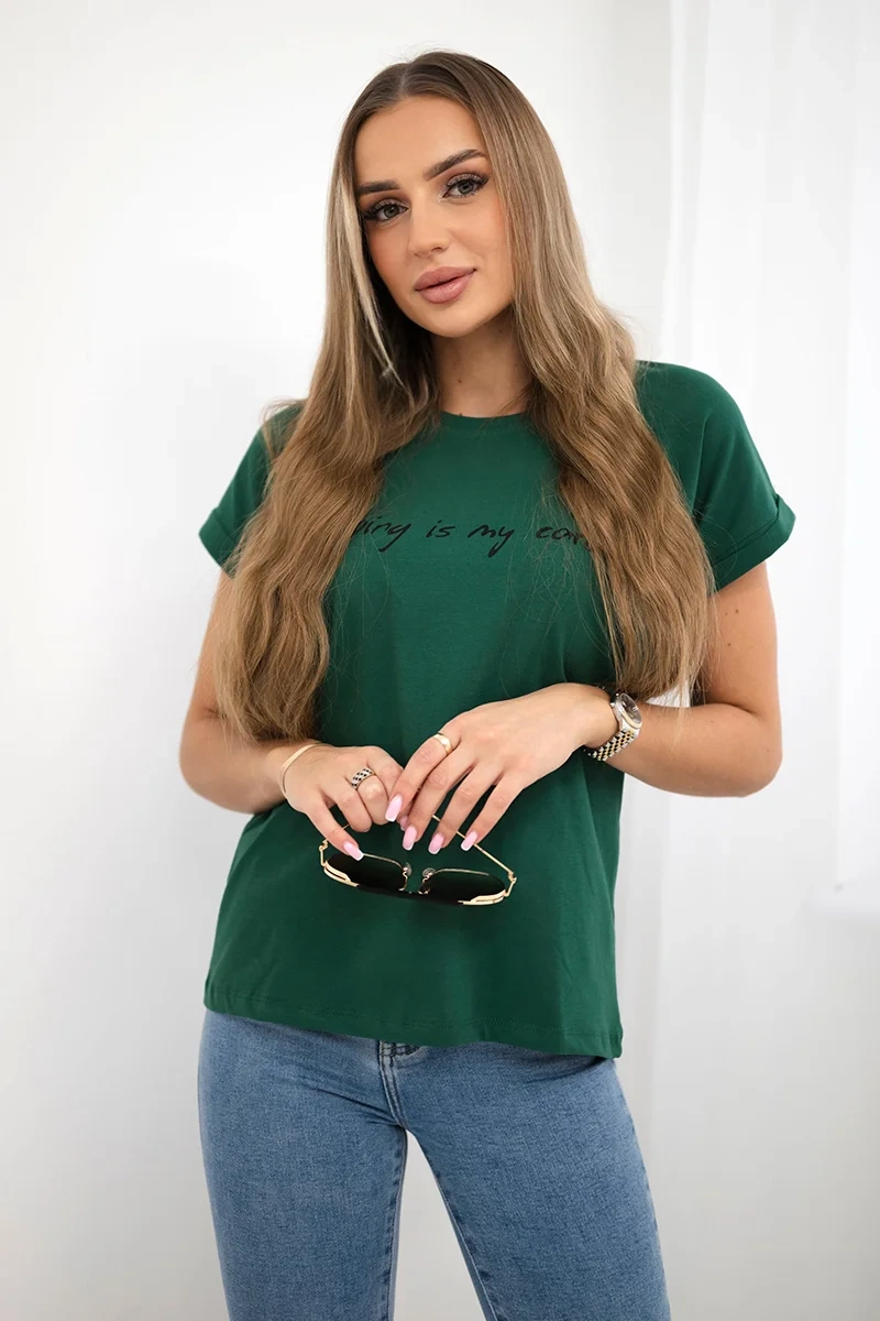 Halenka Shopping je moje kardio tmavě zelená