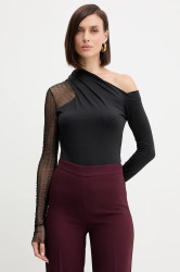 Halenka Simona Corsellini dámská, černá barva, hladká, A25CPMG00201