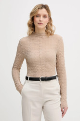 Halenka Sisley dámská, béžová barva, hladká, 3ELRL108B