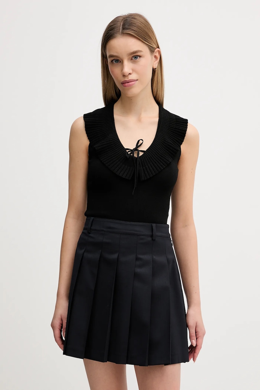 Halenka Sisley dámská, černá barva, hladká, 1H7PMH00K