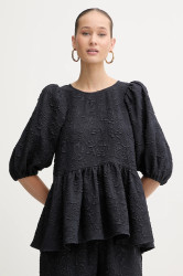 Halenka Stine Goya dámská, tmavomodrá barva, vzorovaná, SG-PS26-T065-2458