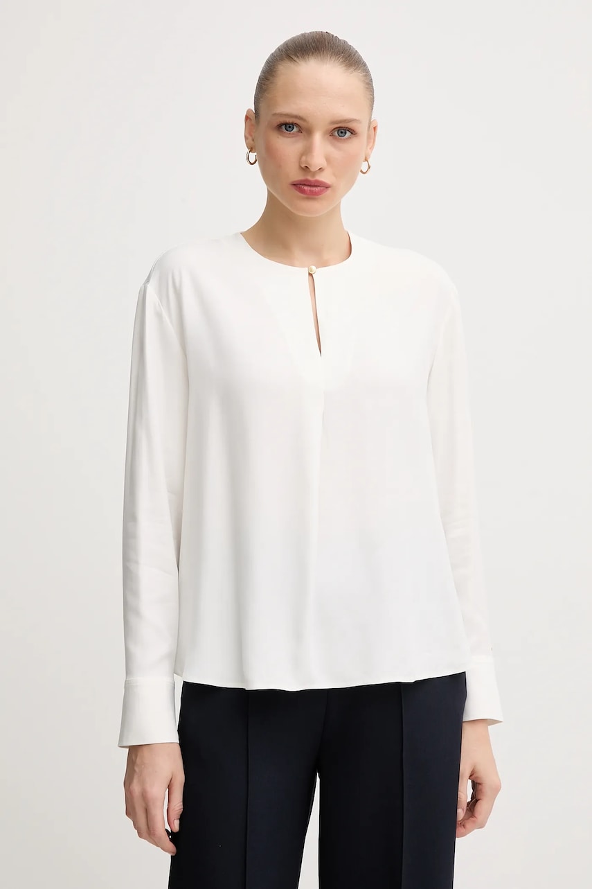 Halenka Tommy Hilfiger dámská, béžová barva, hladká, WW0WW47339