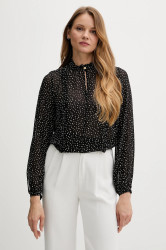 Halenka Tommy Hilfiger dámská, černá barva, vzorovaná, WW0WW47494