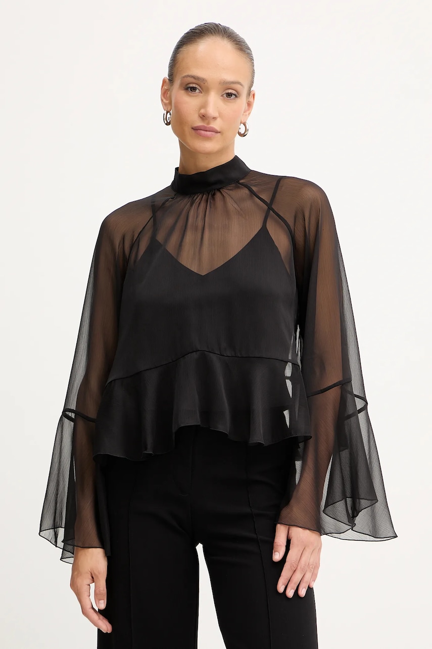 Halenka Twinset dámská, černá barva, hladká, 252AT2213