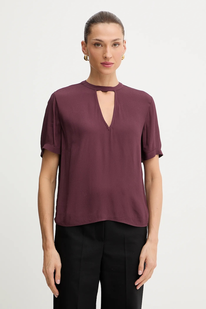 Halenka Twinset dámská, vínová barva, hladká, 252TP2292