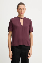 Halenka Twinset dámská, vínová barva, hladká, 252TP2292