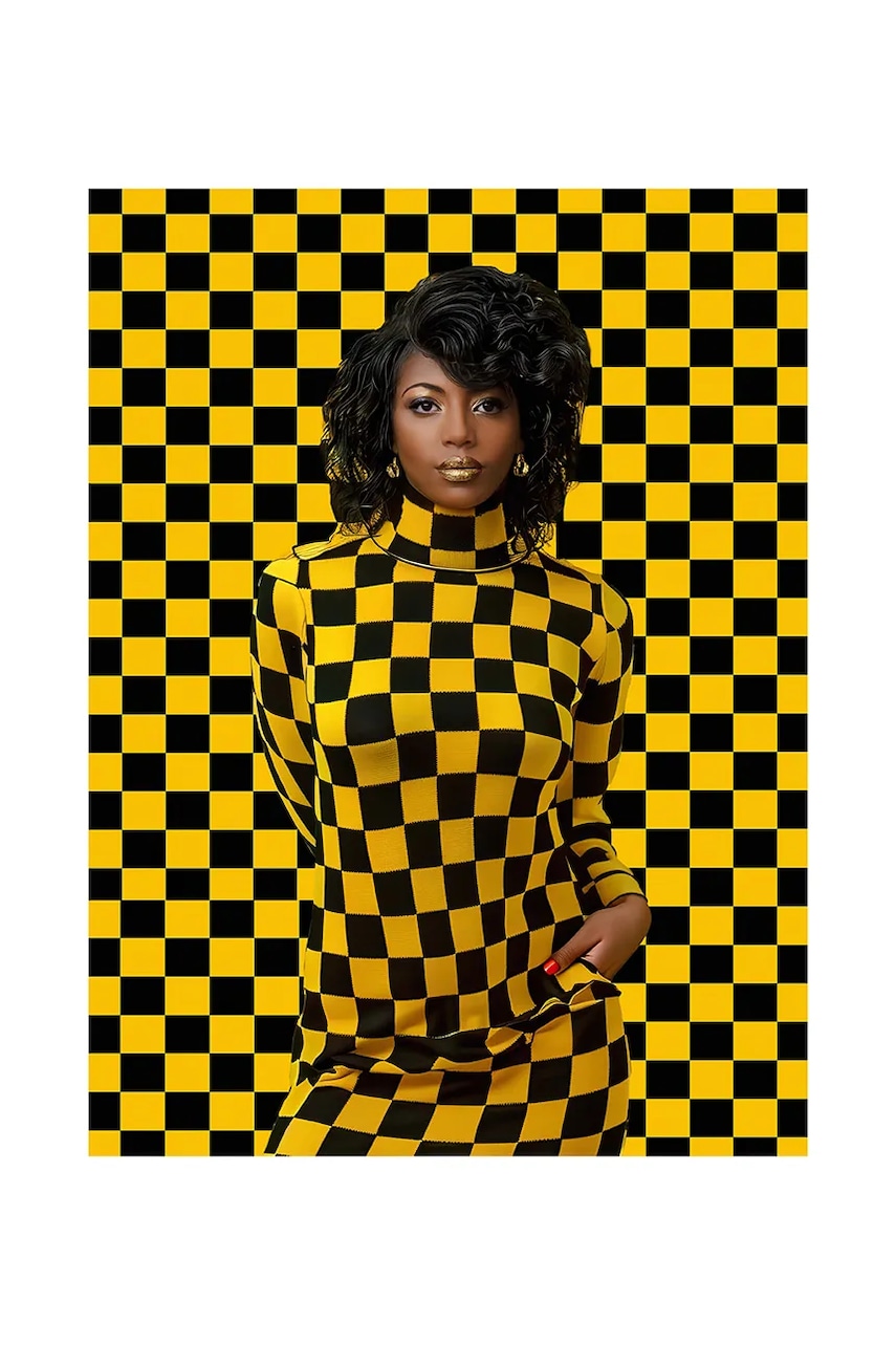 HARTMAN  Grafika na akrylovém skle A.I Art  Black Magic Woman 06, 46 x 61 cm