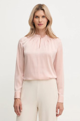 Hedvábná halenka BOSS Banorah1 dámská, fialová barva, hladká, 50548224