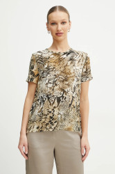 Hedvábná halenka Marciano by Guess TATJANA dámská, zelená barva, vzorovaná, 5GGH36 7320A