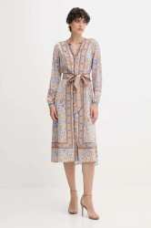 Hedvábné šaty Hale BOB modrá barva, midi, 56CT620A