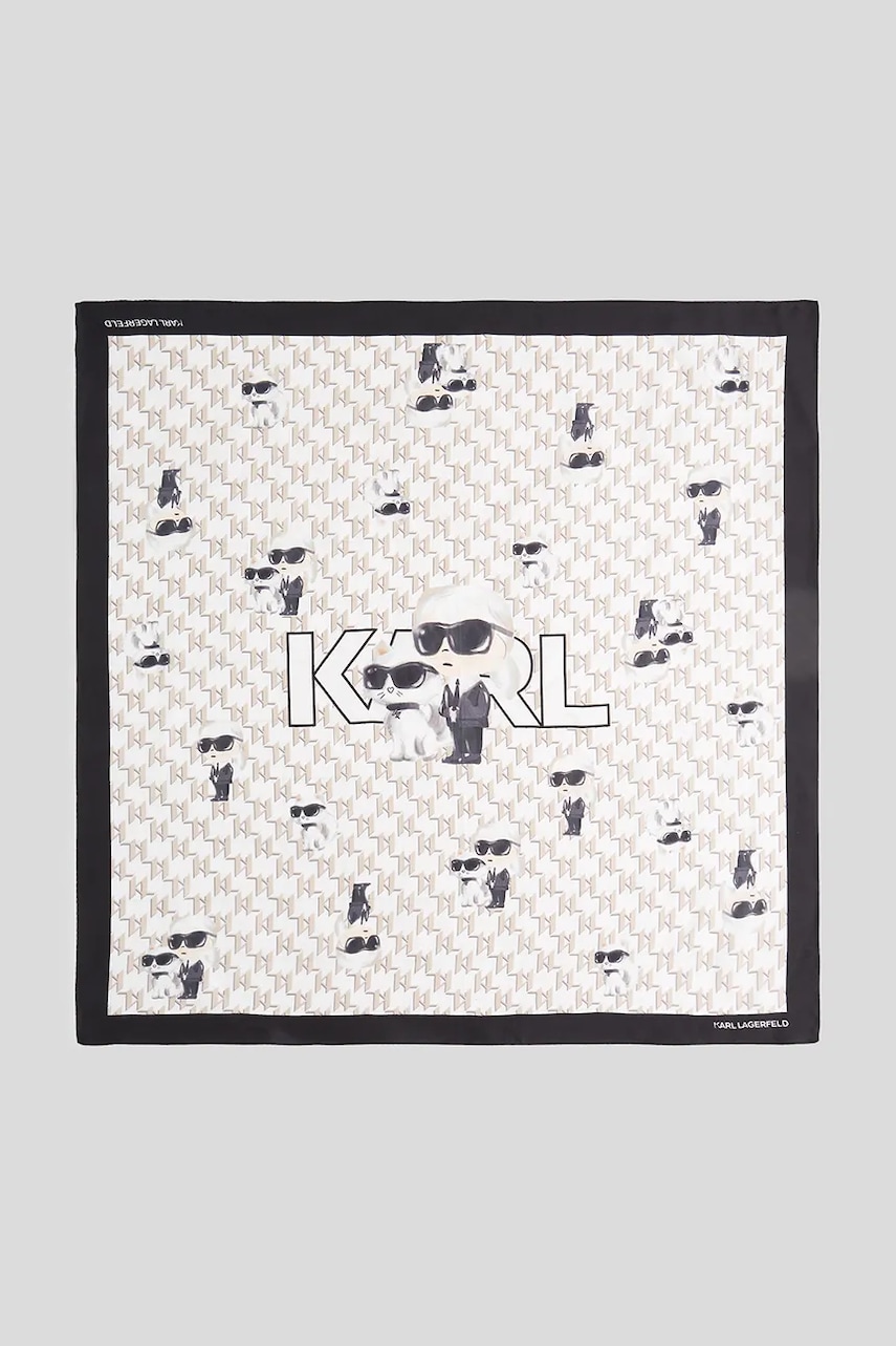 Hedvábný šátek Karl Lagerfeld IKON