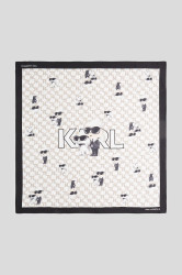 Hedvábný šátek Karl Lagerfeld IKON