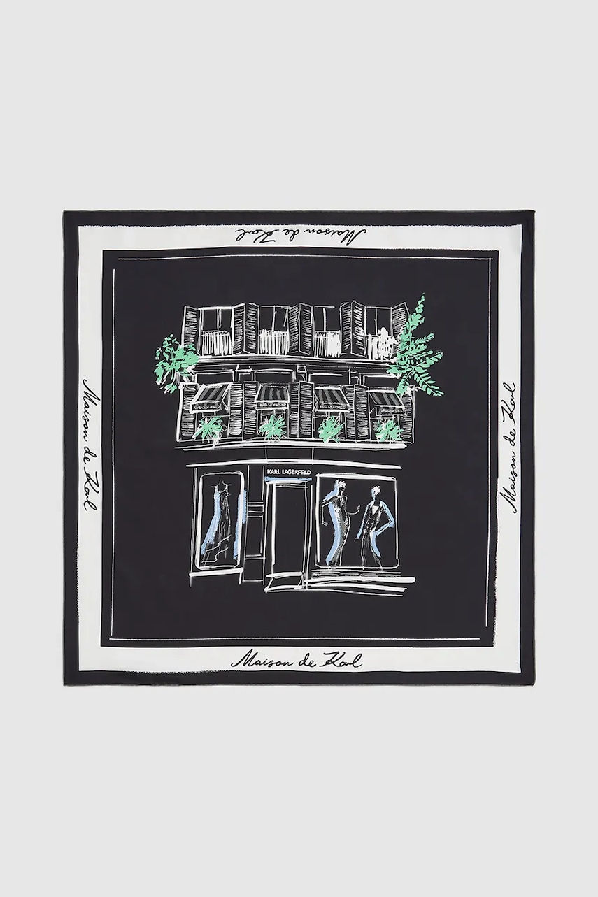 Hedvábný šátek Karl Lagerfeld K/SKETCH