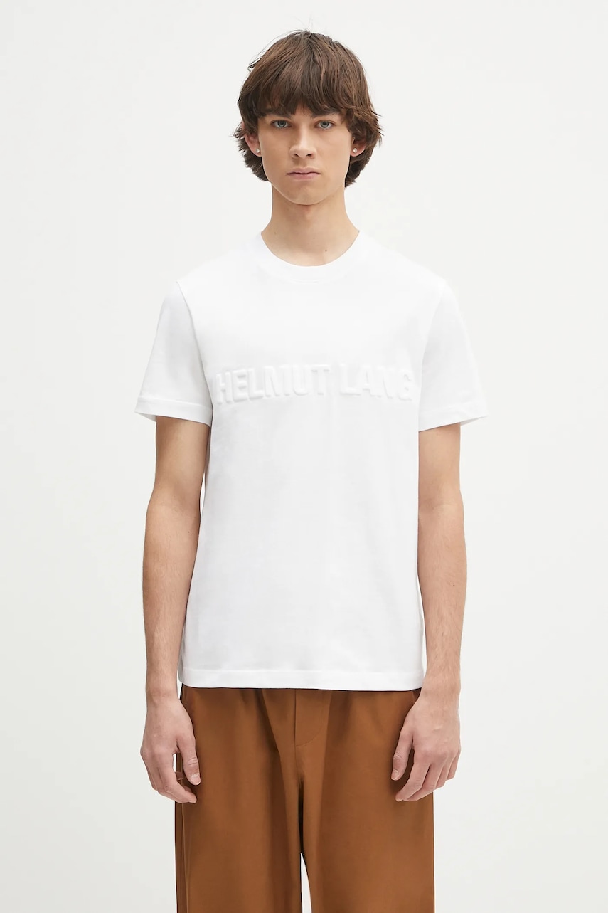 Helmut Lang  Bavlněné tričko  EMBOSSED.TEE.ROUNDED