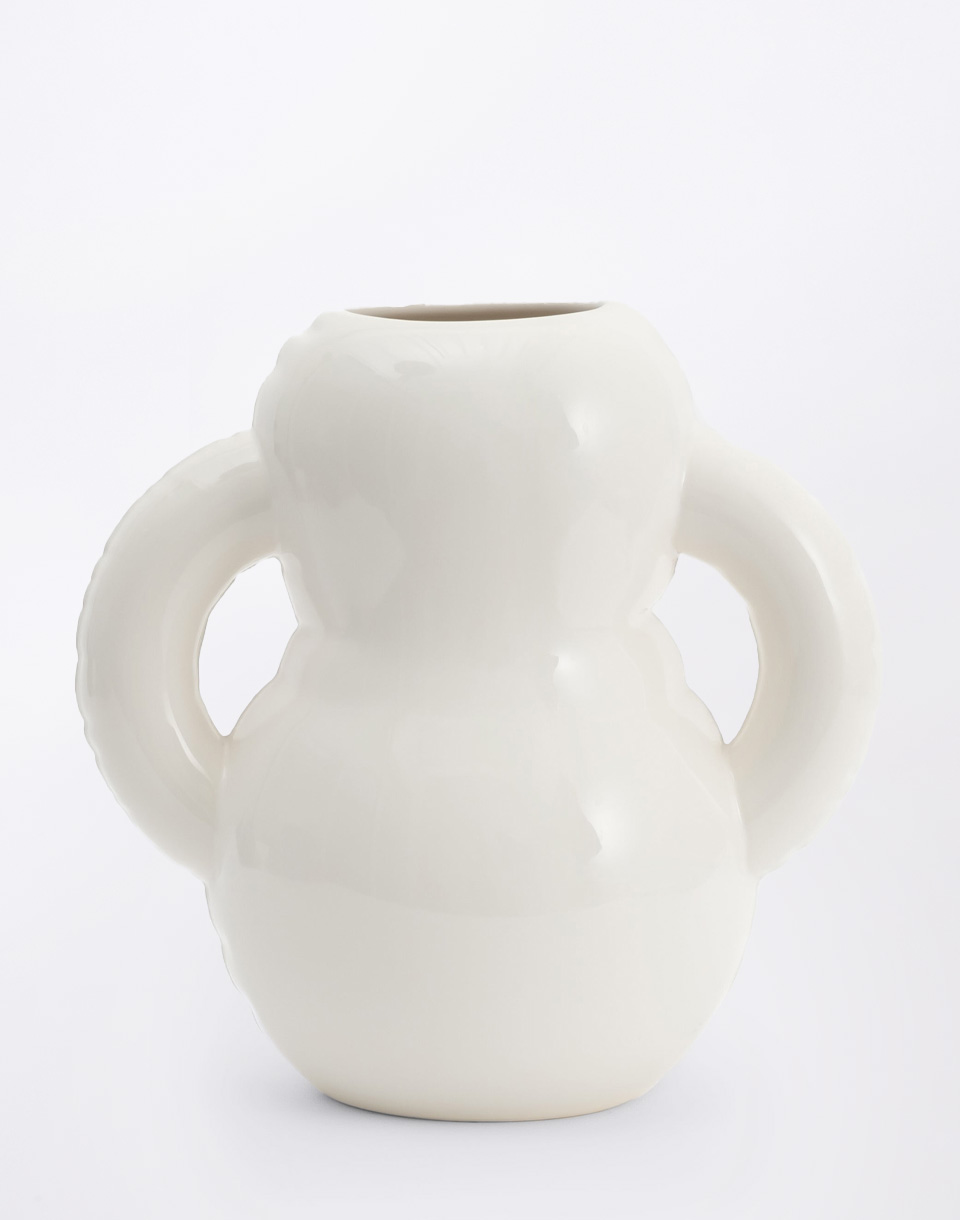 HOME STUDYO Vase OSCAR Bone Gloss