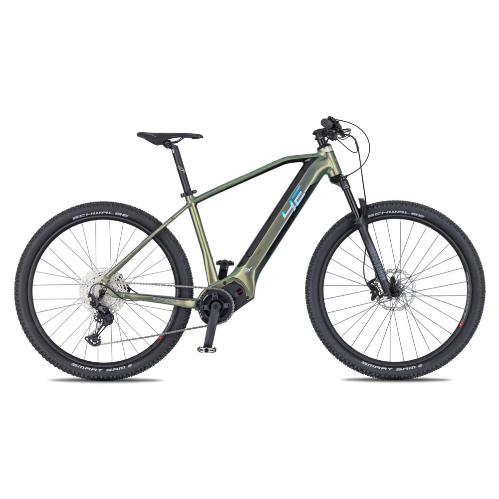 Horské elektrokolo 4EVER Exstream PRO 820Wh 29" 10.0 S (15,5", 155-165 cm) snake green/hologram