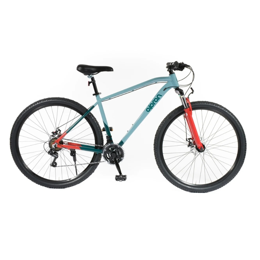 Horské kolo Olpran CANIS Man 29" 19" (170-185 cm) bílá/tmavá petrolejová/tmavě červená