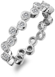 Hot Diamonds Luxusní stříbrný prsten s topazy a diamantem Willow DR208 50 mm