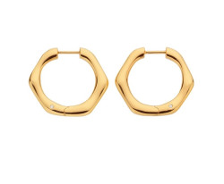 Hot Diamonds Minimalistické pozlacené náušnice kruhy s diamanty Jac Jossa Soul DE726