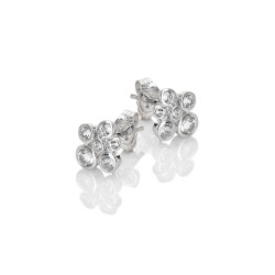 Hot Diamonds Okouzlující stříbrné náušnice s diamantem a topazy Tender DE836