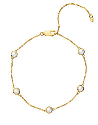 Hot Diamonds Pozlacený náramek s topazy a pravým diamantem Gemstone DL698