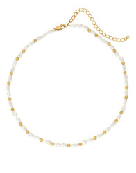 Hot Diamonds Pozlacený perličkový náhrdelník s diamantem Jac Jossa Soul DN156/DN157 40 - 45 cm