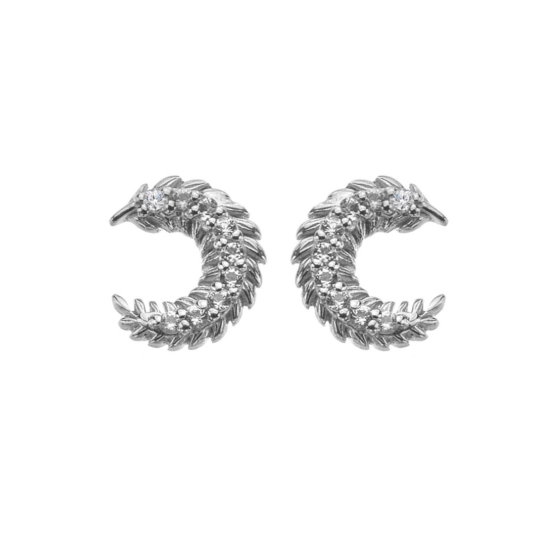 Hot Diamonds Stříbrné náušnice s diamantem a topazy Selene DE866