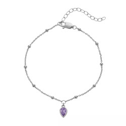 Hot Diamonds Stříbrný náramek pro ženy narozené v únoru Silver Whisper SWB026