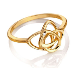 Hot Diamonds Stylový pozlacený prsten s diamantem Golden Edit Hope DR230 51 mm