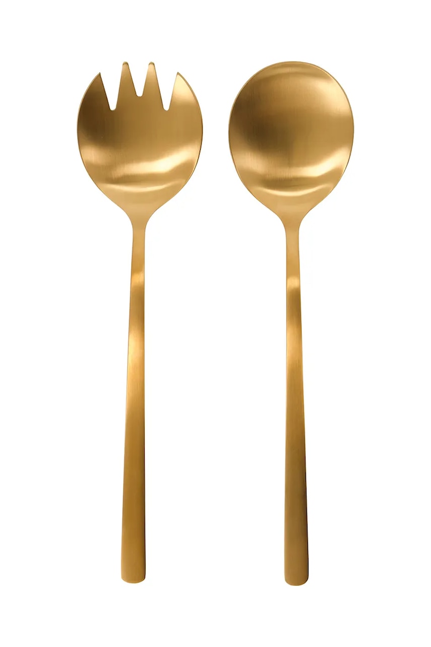 House Doctor  Salátové lžíce  HDGolden 5,5 x 23 cm 2-pack