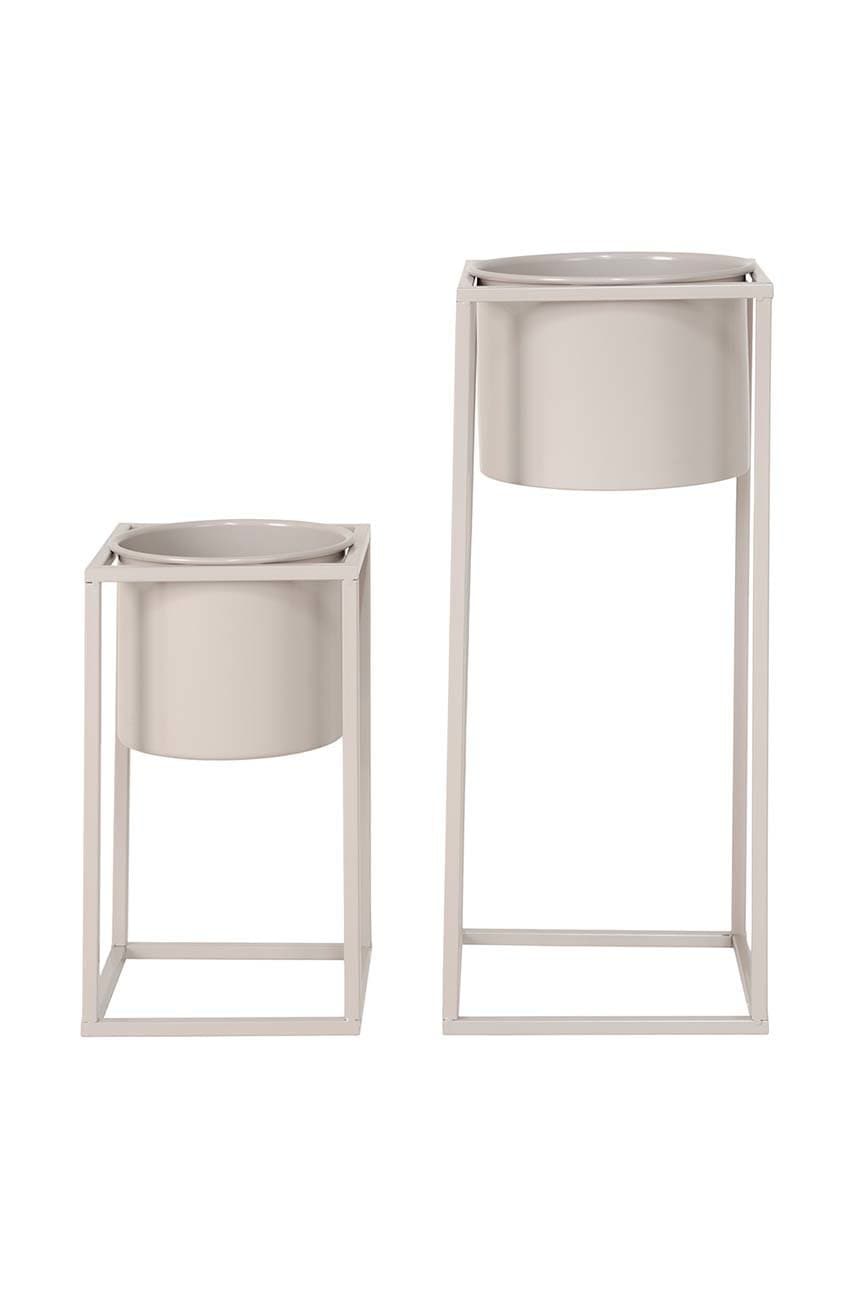 House Nordic  Sada květináčů se stojanem  Marla 17 x 31 / 19,5 x 50,5 cm 2-pack