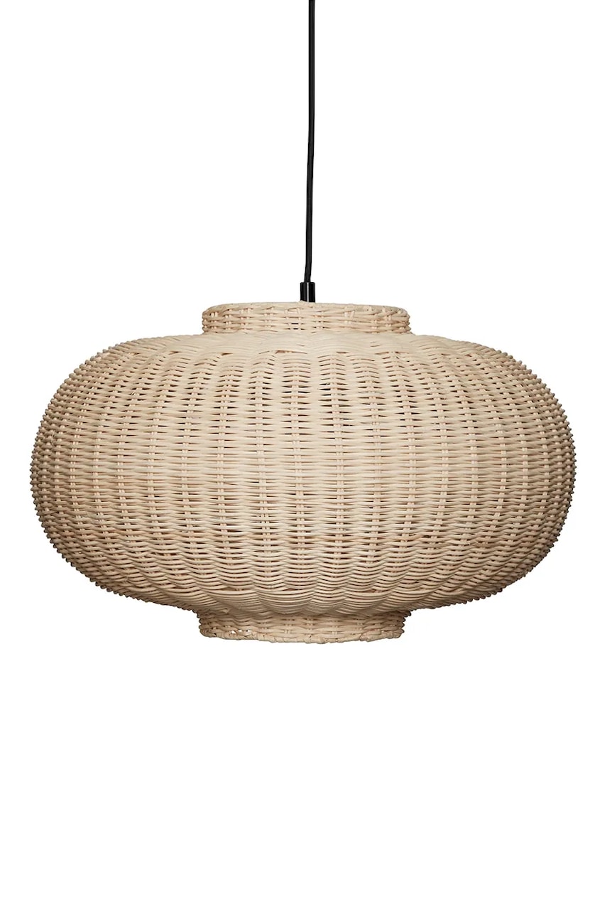 Hübsch  lampa na stěnu vyrobená z ratanu 45 x 27 cm