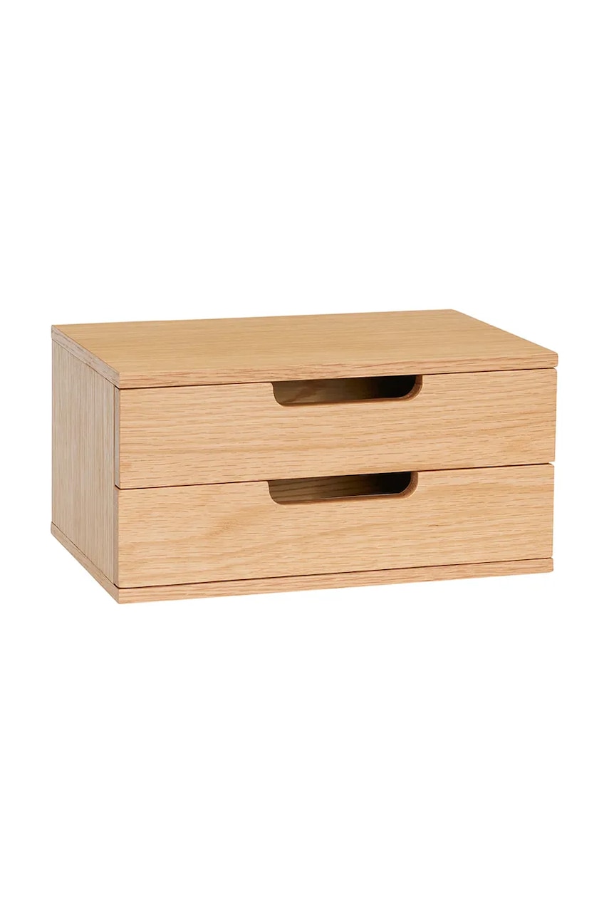 Hübsch  polička závěsná vyrobená z dubové dýhy 30 x 20 x 15 cm