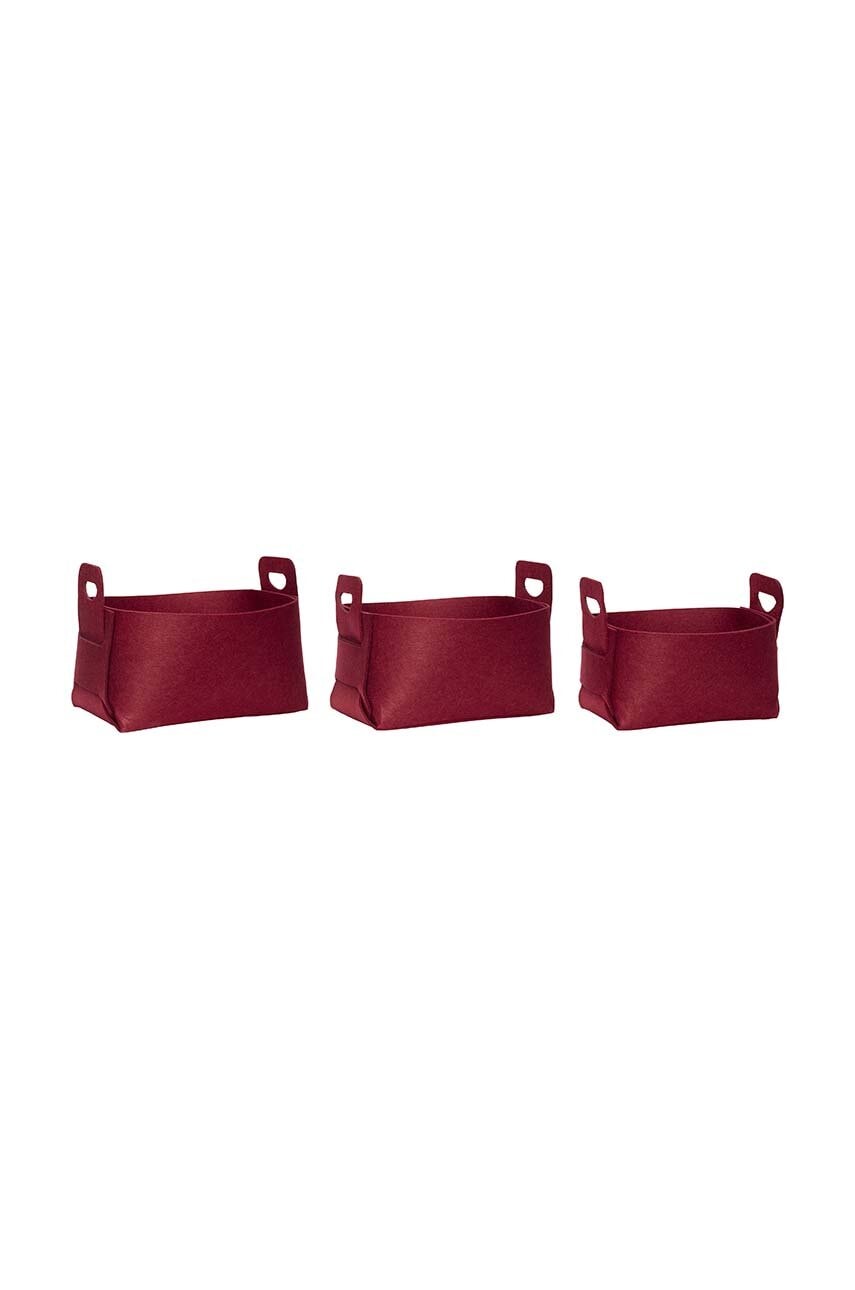 Hübsch  Sada úložných košů  Felt Basket 3-pack