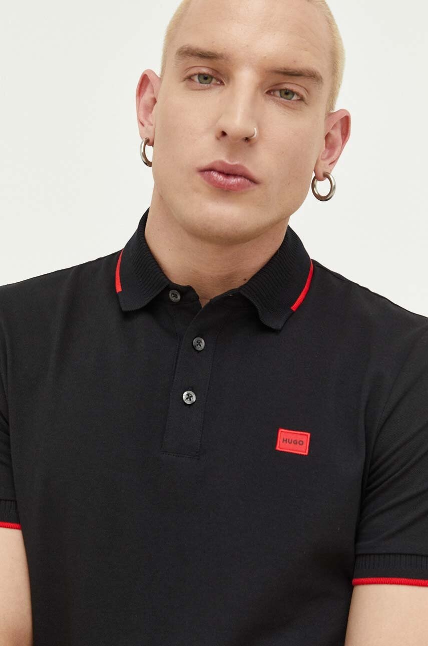HUGO  Bavlněné polo tričko  Deresino232