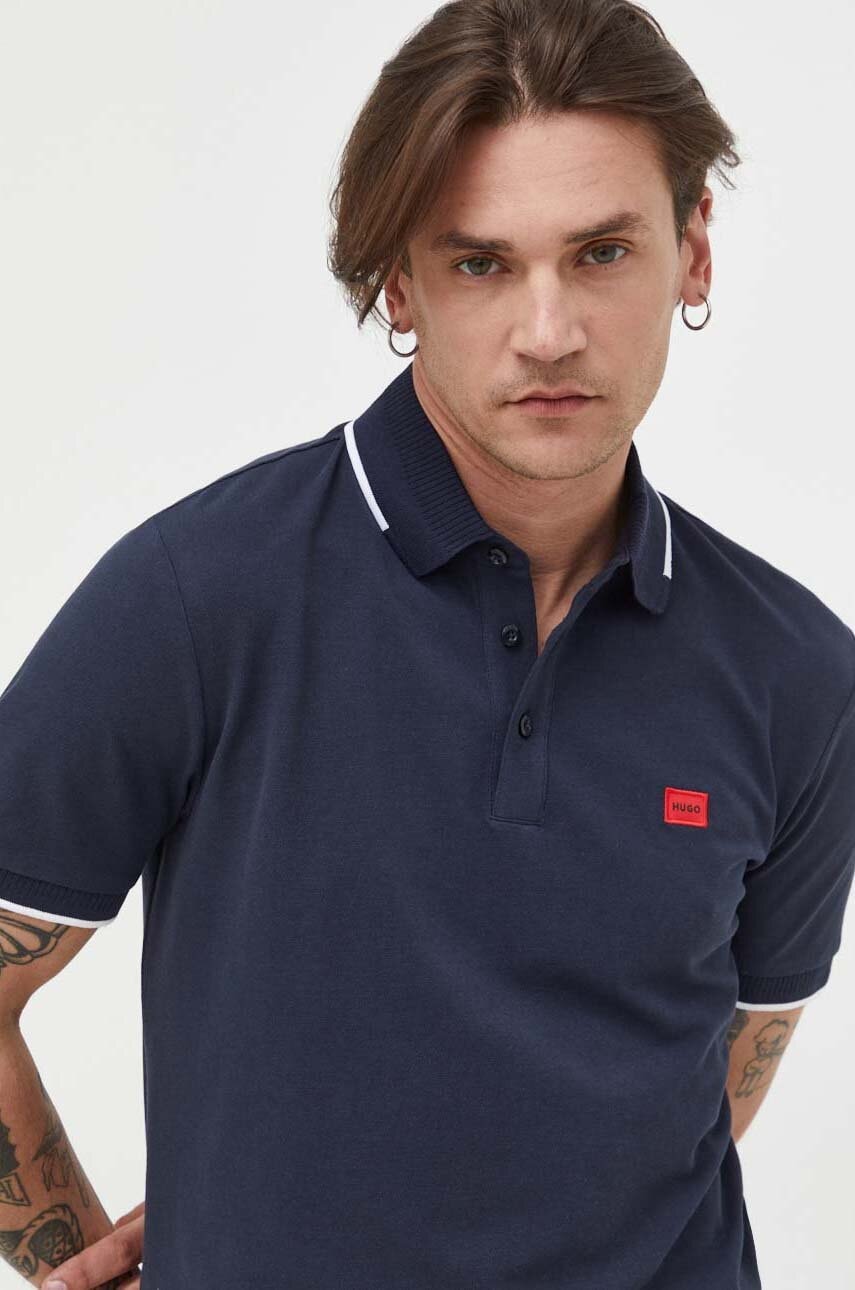 HUGO  Bavlněné polo tričko  Deresino232