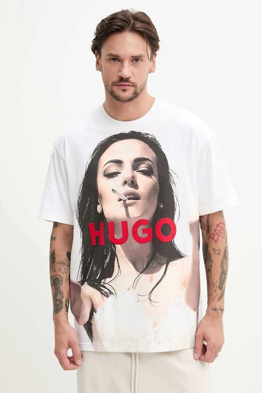 HUGO  Bavlněné tričko  Duwedie