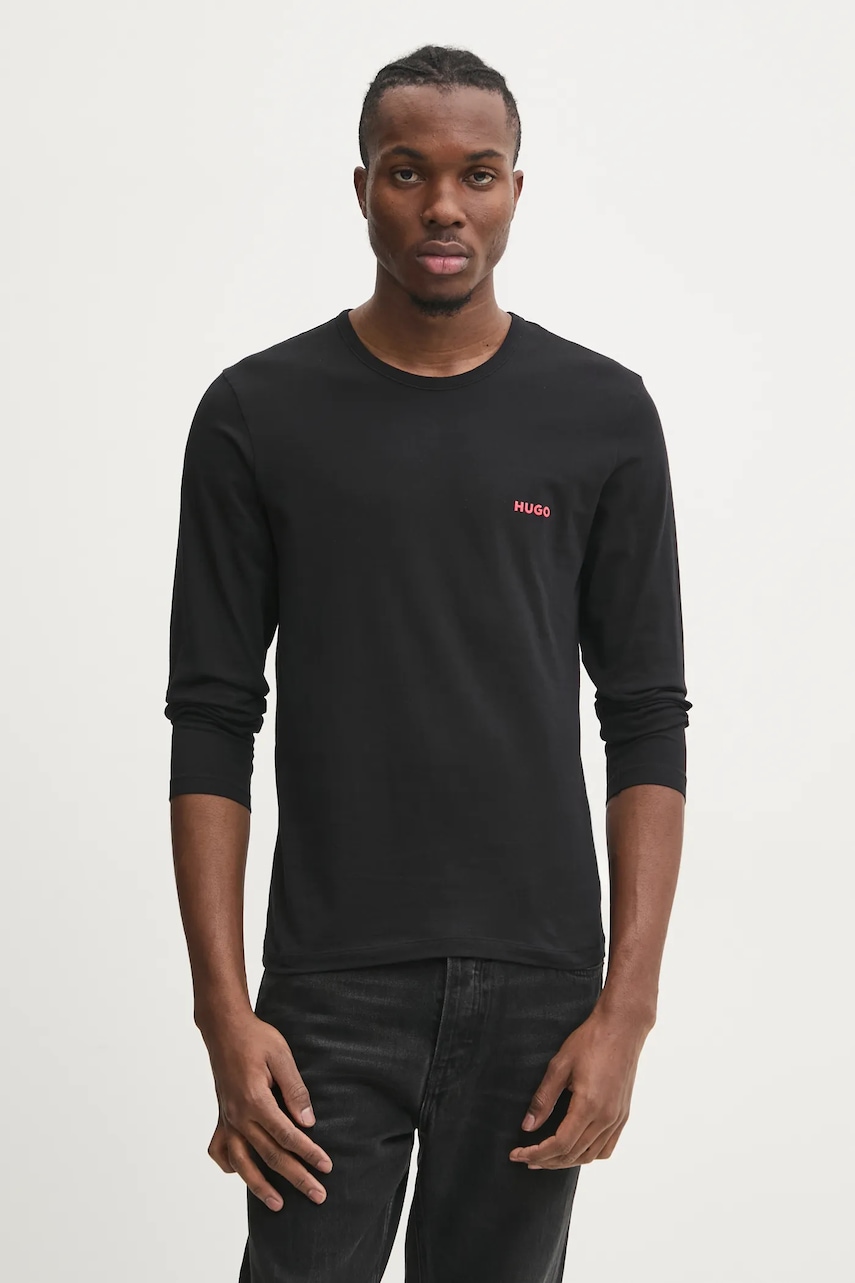 HUGO  Bavlněný lounge s dlouhým rukávem  LS-SHIRT RN TRIPLET 3-pack