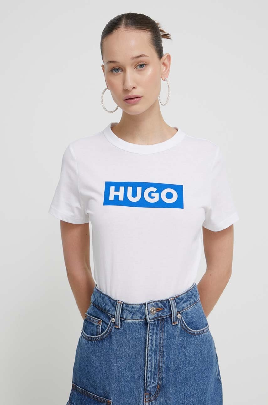 HUGO Blue  basic tričko dámské bavlněné Classic Tee_B