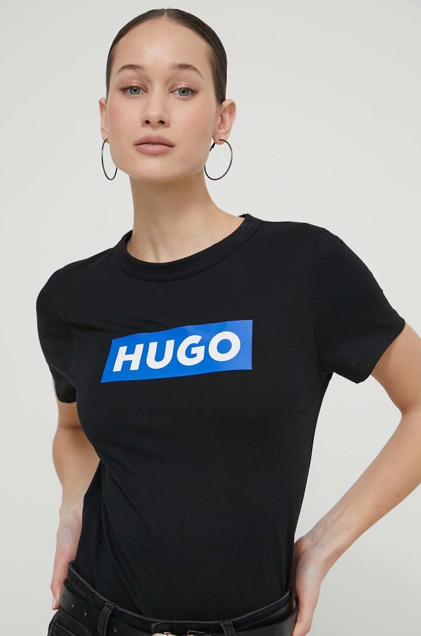 HUGO Blue  basic tričko dámské bavlněné Classic Tee_B