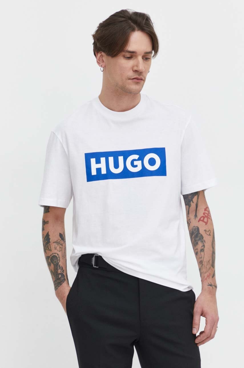 HUGO Blue  Bavlněné tričko  Nico