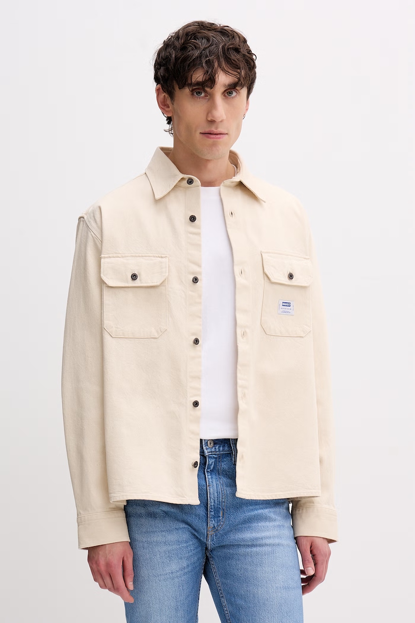 HUGO Blue košile pánská džínová Ekynone