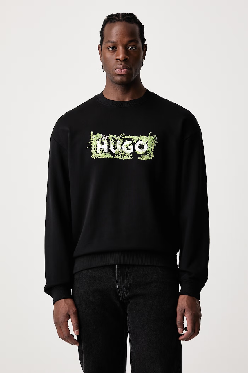 HUGO Blue  mikina pánská bavlněná Niviocrew