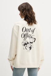 HUGO Blue oversize mikina dámská bavlněná Classic Crew_B_3