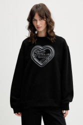 HUGO Blue oversize mikina dámská bavlněná Classic Crew_B_3