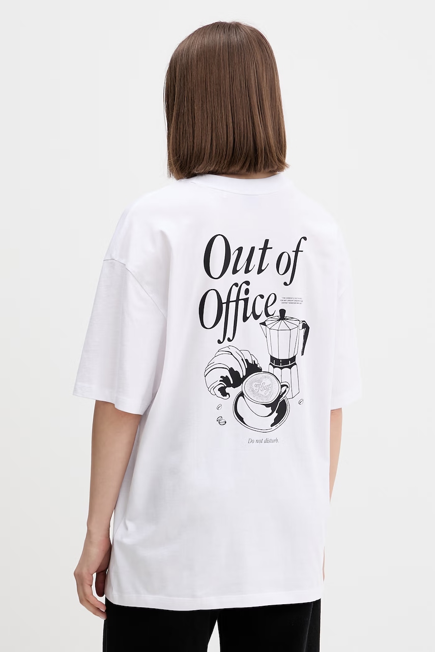 HUGO Blue tričko dámské bavlněné Oversized_Tee_B